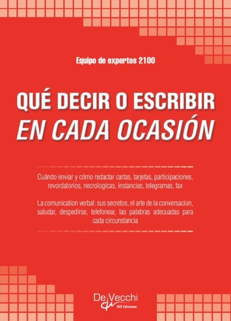 Equipo de expertos 2100 - Qué decir o escribir en cada ocasión, E-bok. Tillgänglighet: Lägg i varukorg