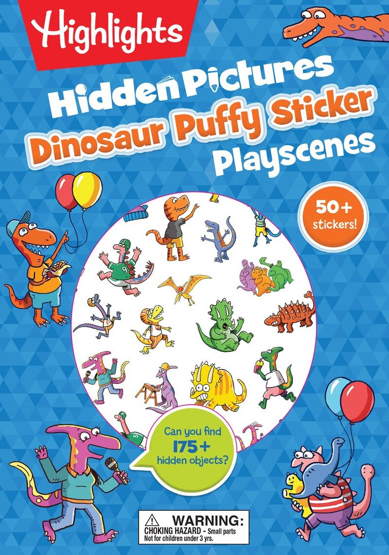 Dinosaur Puffy Sticker Playscenes, Häftad