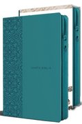 Biblia Reina Valera 1960 Letra Grande. S�mil Piel Aguamarina, Cremallera, Tama�o Manual/Spanish Bible Rvr 1960. Handy Size, Large Print, Leathersoft A