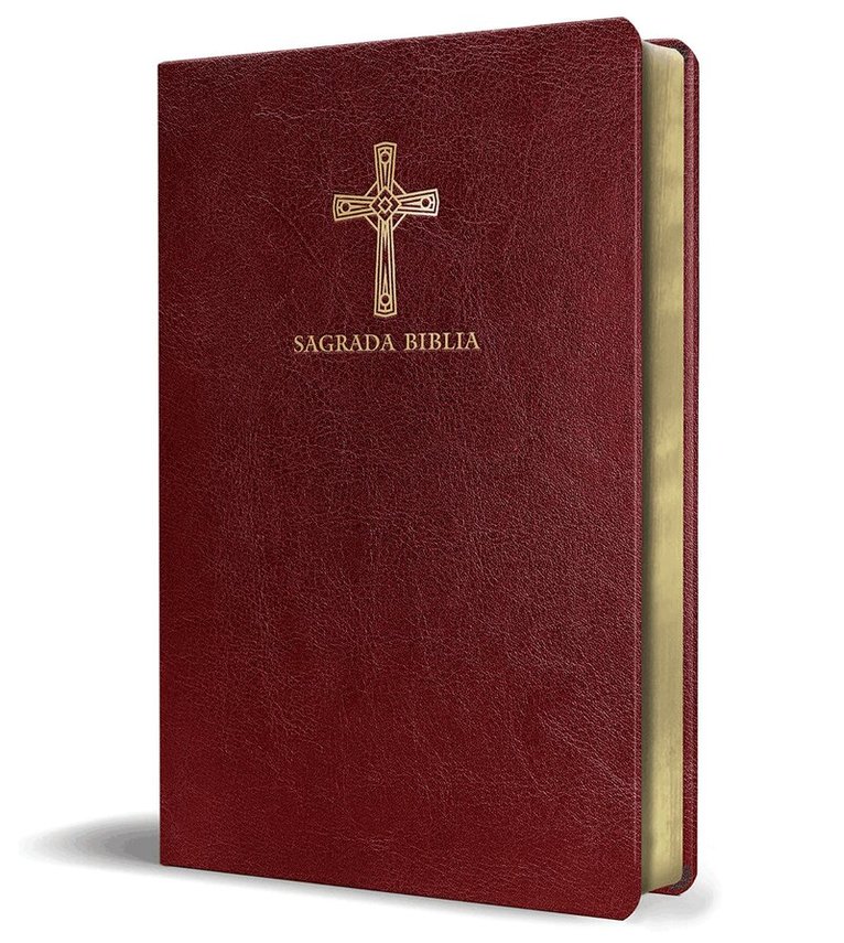 Biblia de América - Biblia Católica en español. Símil piel vinotinto, tamaño compacto / Catholic Bible. Spanish-Language, Leathersoft, Wine, Compact, Inbunden