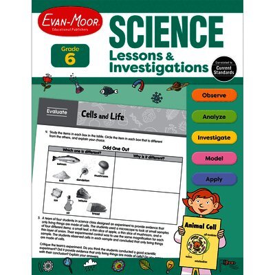 Evan-Moor Educational Publishers - Science Lessons and Investigations, Grade 6, Häftad
