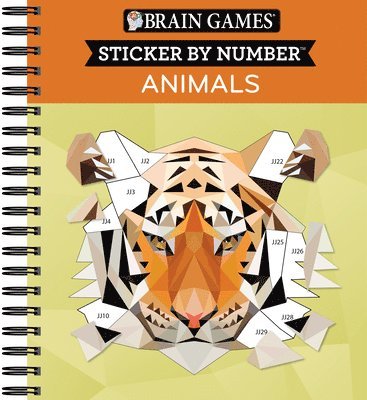 Publications International Ltd, New Seasons - Brain Games - Sticker by Number: Animals - 2 Books in 1 (42 Images to Sticker), Häftad