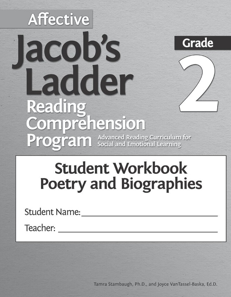 Tamra Stambaugh, Joyce VanTassel-Baska - Affective Jacob's Ladder Reading Comprehension Program, Häftad