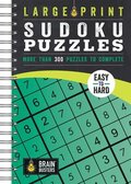 Large Print Sudoku Puzzles Green: Easy to Hard