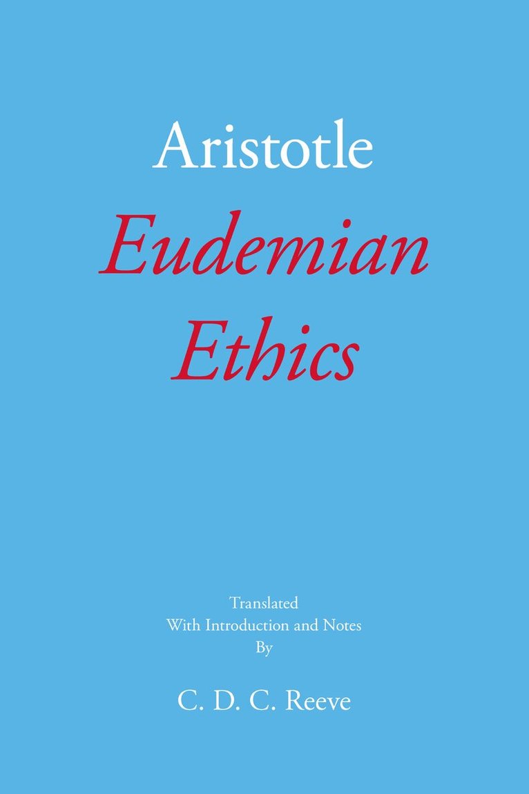 Aristotle - Eudemian Ethics, Häftad