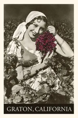 Vintage Journal Peasant Woman with Grapes