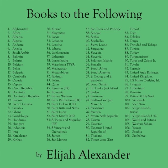 Elijah Alexander - Books to the Following, E-bok