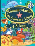 Animali marini da colorare libro per bambini 4-8 anni