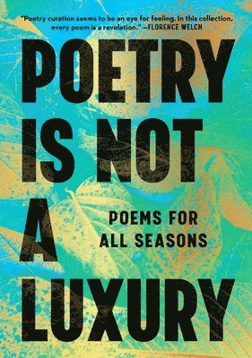 Anonymous - Poetry Is Not a Luxury, Inbunden