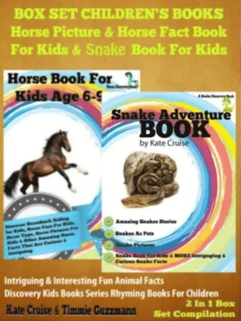 Kate Cruise - Box Set Children's Books: Horse Picture & Horse Fact Book For Kids & Snake Book For Kids: 2 In 1 Box Set: Intriguing & Interesting Fun Animal Facts - Discovery Kids Books & Rhyming Books For Children, E-bok. Tillgänglighet: Lägg i varukorg