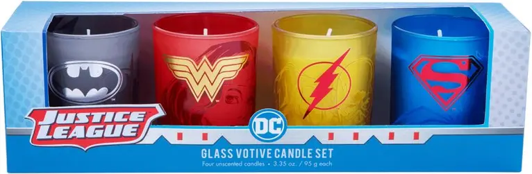 Insight Editions - DC Comics: Justice League Glass Votive Candle Set. Tillgänglighet: Tillfälligt slut