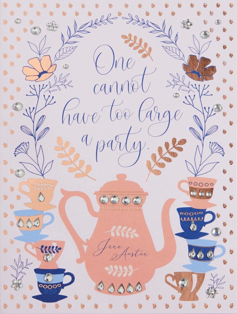 Insight Editions - Jane Austen Tea Party Birthday Embellished Card. Tillgänglighet: Tillfälligt slut