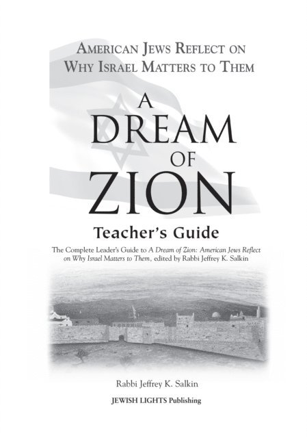 Rabbi Jeffrey K. Salkin - Dream of Zion Teacher's Guide, E-bok