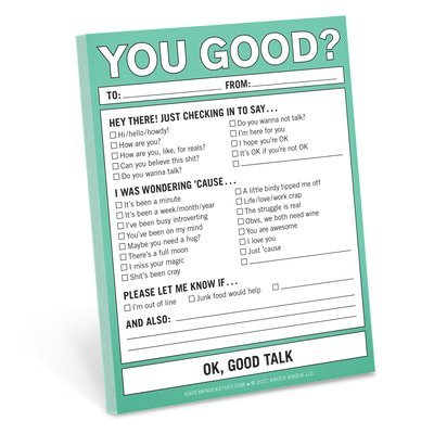 Knock Knock You Good? Nifty Note Pad, Övrigt