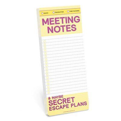 Knock Knock - Knock Knock Meeting Notes Make-a-List Pads, Övrigt