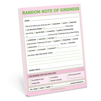 Knock Knock - Knock Knock Random Note of Kindness Nifty Note, Övrigt