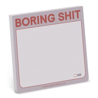 Knock Knock - Knock Knock Boring Shit Sticky Note, Övrigt