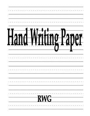 Rwg - Hand Writing Paper, Häftad