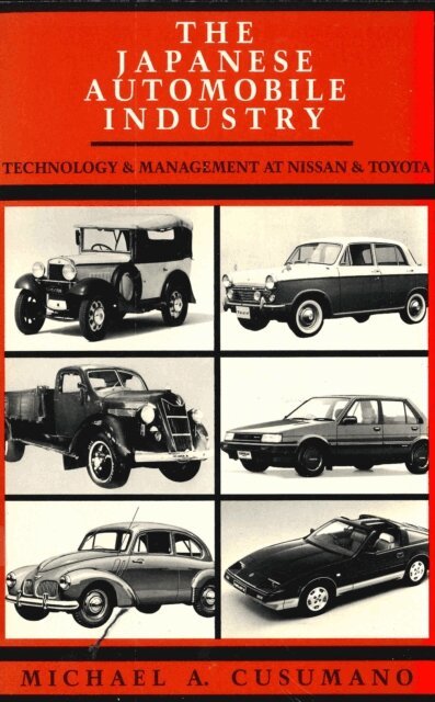 Michael A. Cusumano - Japanese Automobile Industry, E-bok