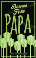 Bonne Fete Papa: Vert (fleurs) - Carte (fete des peres) mini livre d'or 'Pour que ce jour compte' (12,7x20cm)