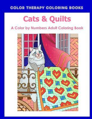 Cat & Quilts Color by Numbers Adult Coloring Book av Color Therapy Coloring Books