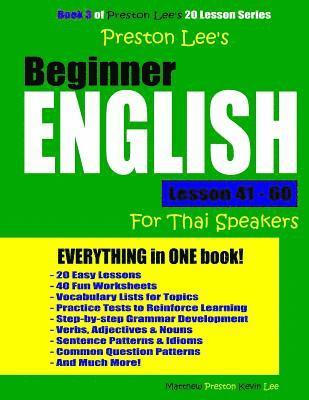Matthew Preston, Kevin Lee - Preston Lee's Beginner English Lesson 41 - 60 For Thai Speakers, Häftad