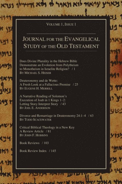 Stephen J. Andrews - Journal for the Evangelical Study of the Old Testament, 1.1, E-bok