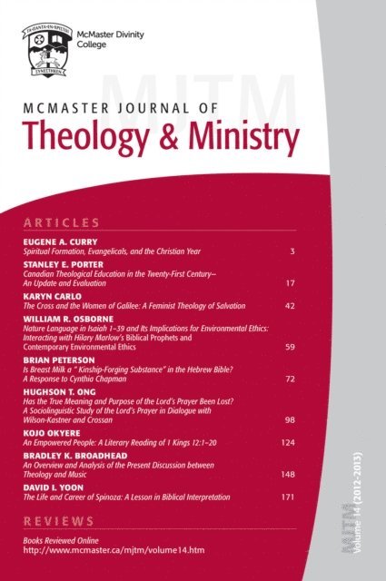 Lois Dow - McMaster Journal of Theology and Ministry: Volume 14, 2012-2013, E-bok