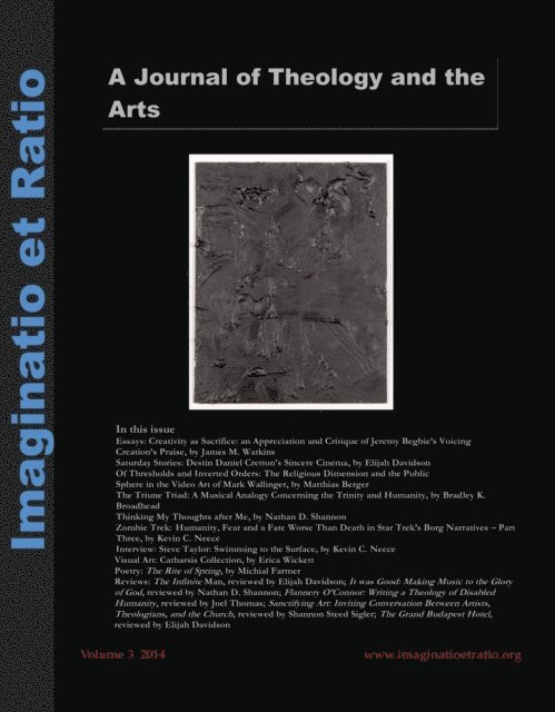 Jeff Sellars - Imaginatio et Ratio: A Journal of Theology and the Arts, Volume 3, Issue 1, E-bok
