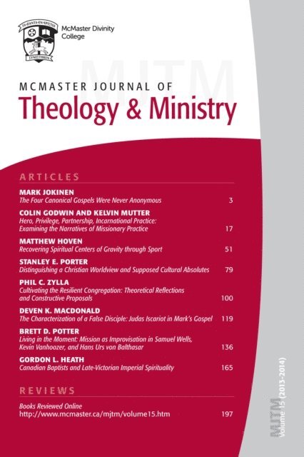 Lois Dow - McMaster Journal of Theology and Ministry: Volume 15, 2013-2014, E-bok