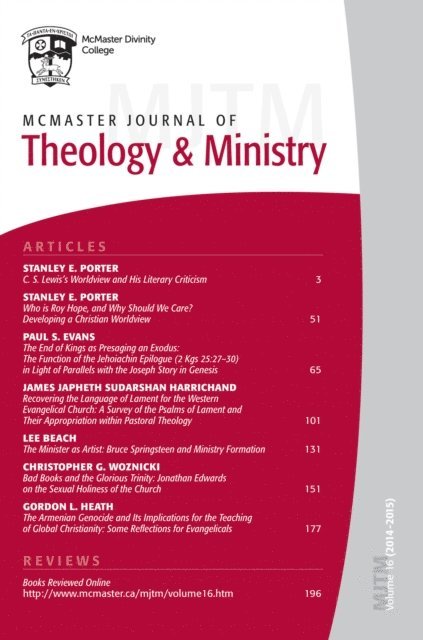 Hughson T. Ong - McMaster Journal of Theology and Ministry: Volume 16, 2014-2015, E-bok