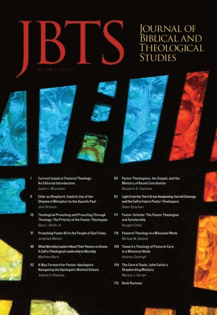 Justin McLendon, Ryan A. Brandt, Daniel S. Diffey - Journal of Biblical and Theological Studies, Issue 3.1, E-bok