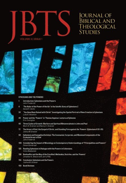 Justin McLendon, Ryan A. Brandt, Daniel S. Diffey - Journal of Biblical and Theological Studies, Issue 5.1, E-bok