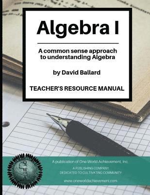 David Ballard - Algebra I - Teacher's Resource Manual, Häftad. Tillgänglighet: Lägg i varukorg