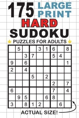 175 Large Print Hard Sudoku Puzzles for Adults, Häftad