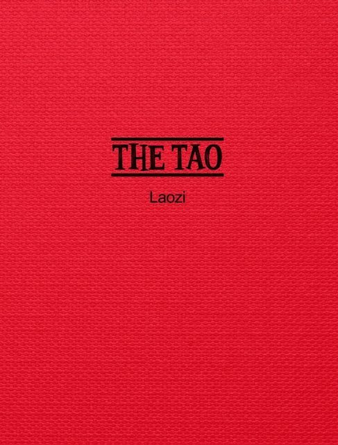 Laozi - Tao, E-bok