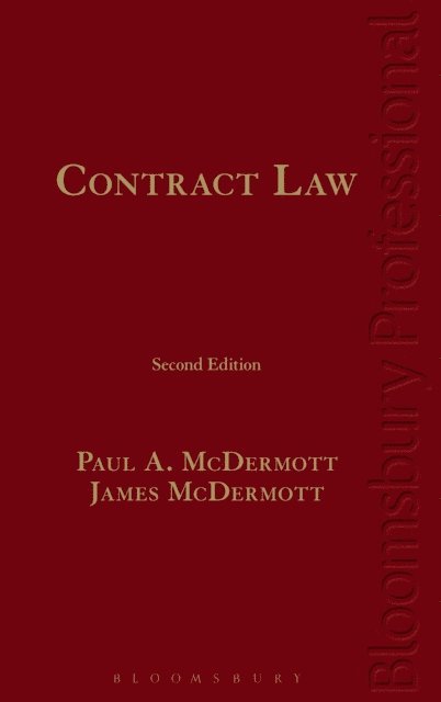 Paul A McDermott, James McDermott - Contract Law, E-bok