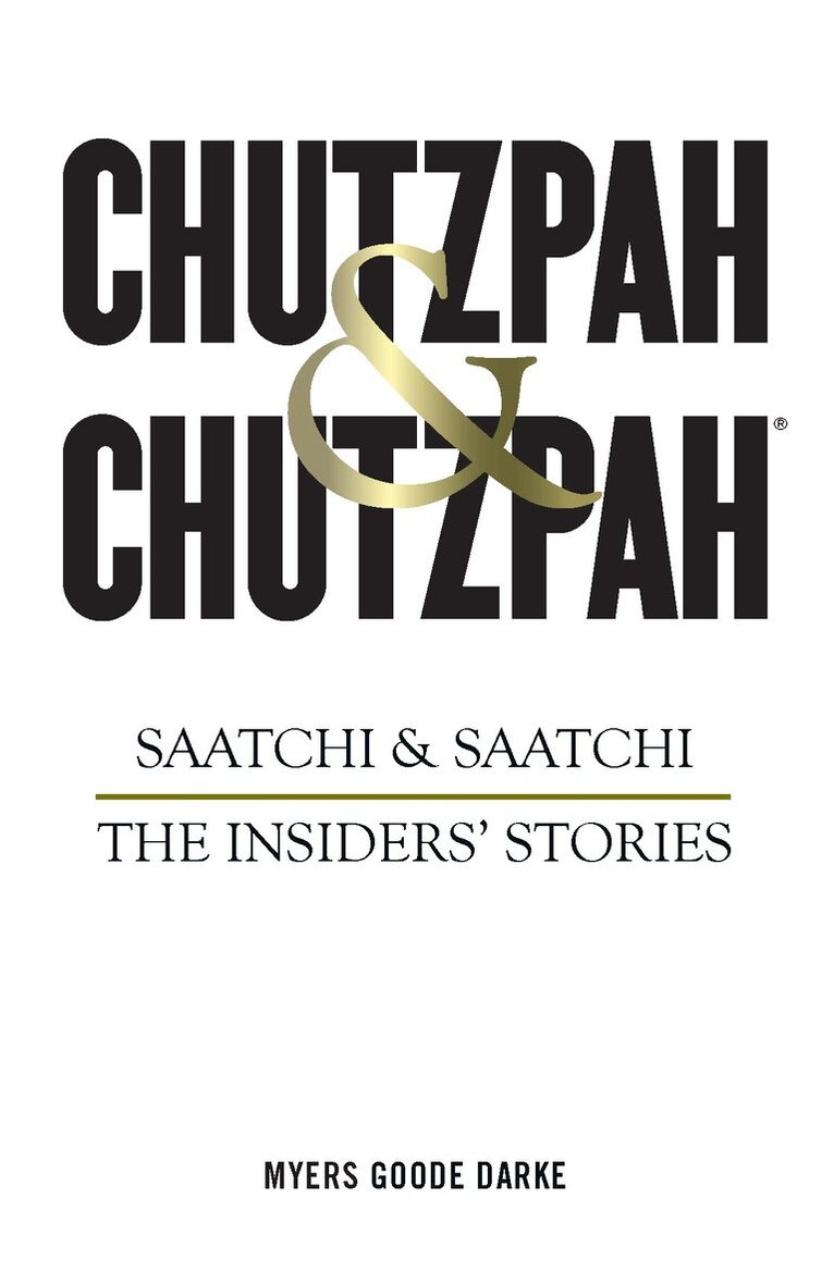 Simon Goode, Richard Myers, Nick Darke - Chutzpah & Chutzpah, E-bok