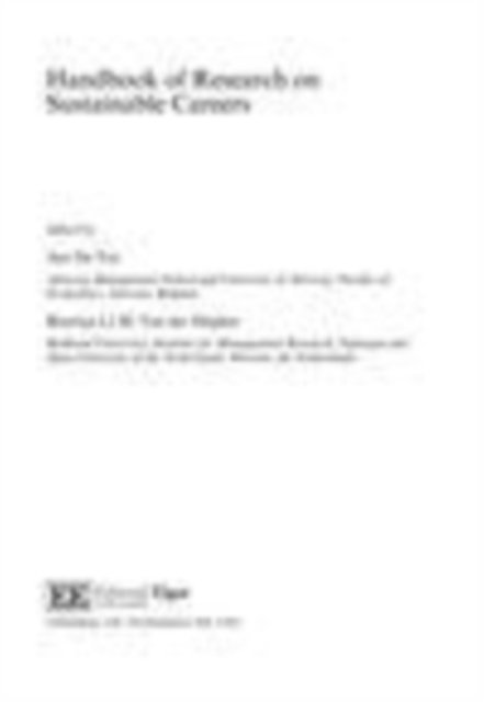 Beatrice I.J.M. van der Heijden, Ans De Vos - Handbook of Research on Sustainable Careers, E-bok