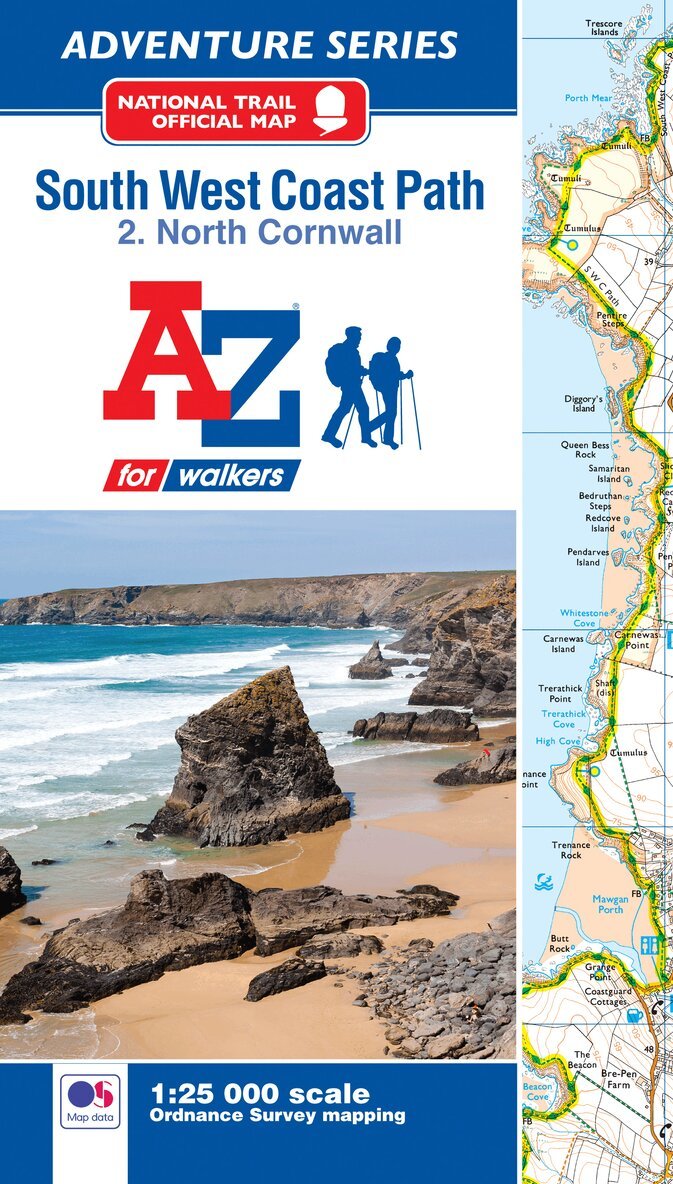 Geographers' A-Z Map Co Ltd - SW Coast Path North Cornwall Adventure Atlas, Häftad