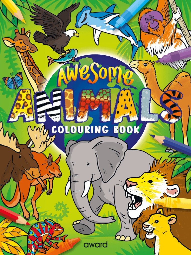 Awesome Animals Colouring Book, Häftad