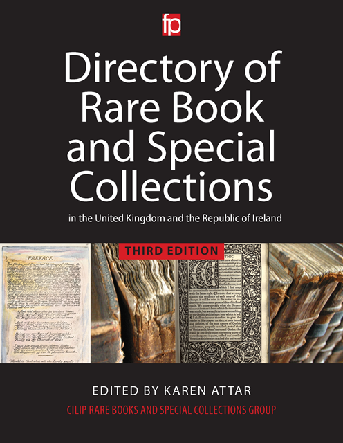 Karen Attar - Directory of Rare Book and Special Collections in the UK and Republic of Ireland, E-bok