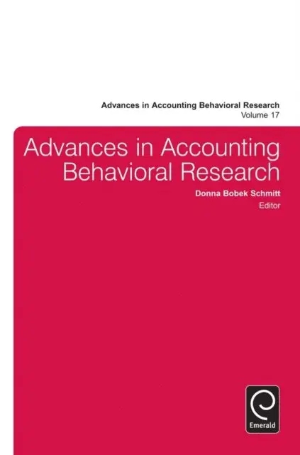Donna Bobek Schmitt - Advances in Accounting Behavioral Research, E-bok. Tillgänglighet: Lägg i varukorg