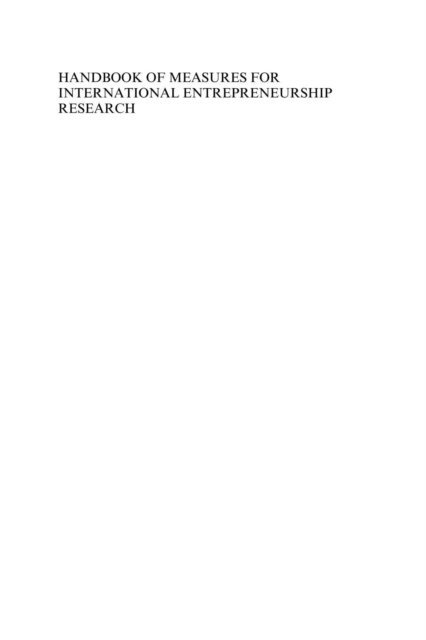 Helena Yli-Renko, Nicole Coviello - Handbook of Measures for International Entrepreneurship Research, E-bok. Tillgänglighet: Lägg i varukorg