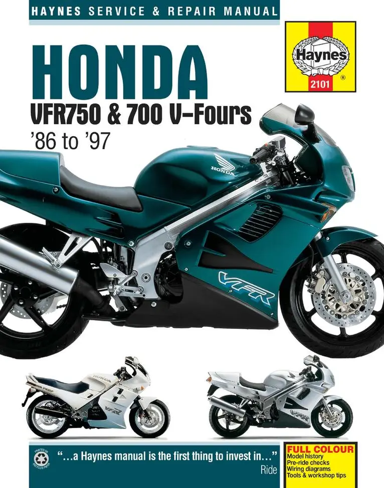 Honda VFR750 & 700 V-Fours (86 - 97) Haynes Repair Manual