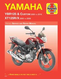 Yamaha YBR125 (05 - 16) & XT125R/X (05 - 09) Haynes Repair Manual