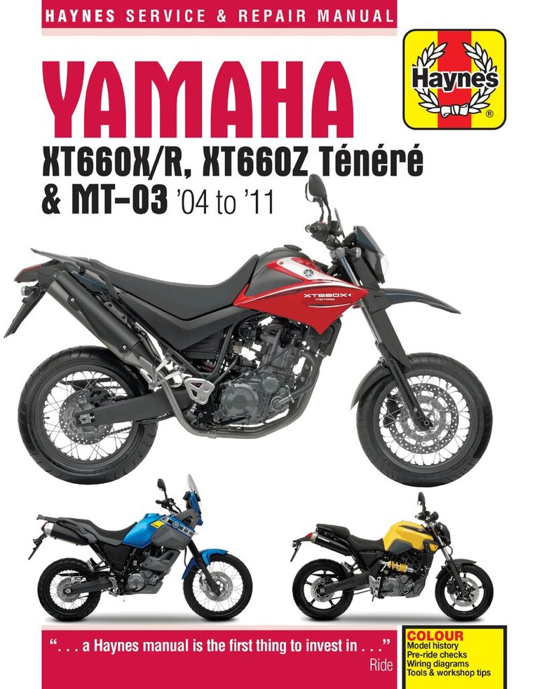 Haynes Publishing - Yamaha XT660 & MT-03 (04 - 11) Haynes Repair Manual, Häftad