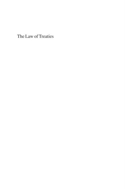 Robert Kolb - Law of Treaties, E-bok