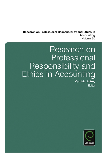 Cynthia Jeffrey - Research on Professional Responsibility and Ethics in Accounting, E-bok