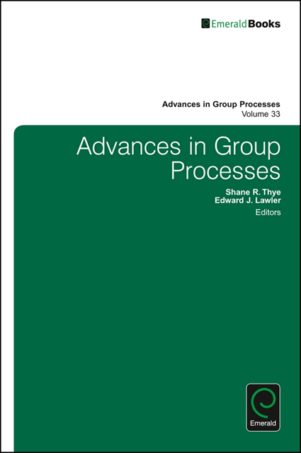 Edward J. Lawler, Shane R. Thye - Advances in Group Processes, E-bok